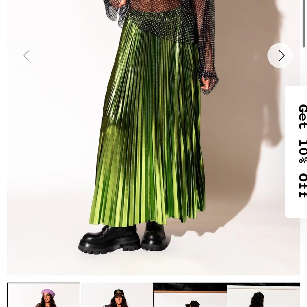 Dressed in LALA Green Maxi Skirt
